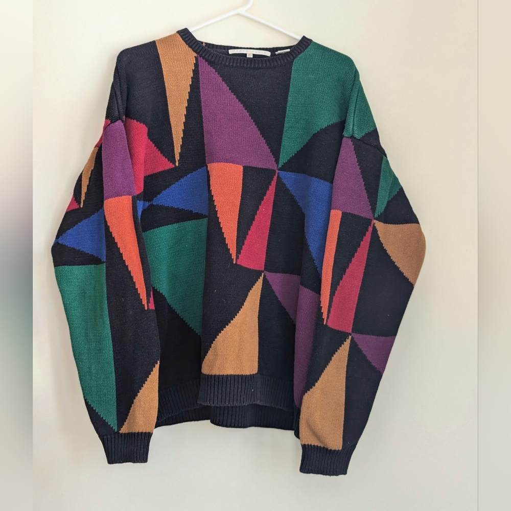 Vintage Perry Ellis Geometric Sweater